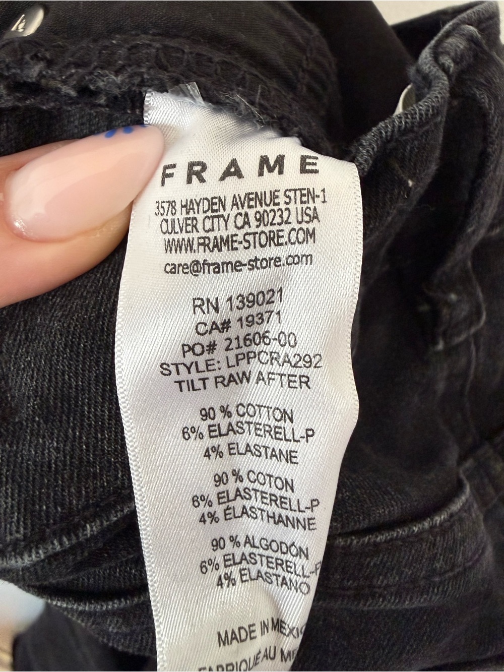 FRAME Le Palazzo Crop high-rise wide-leg jeans. Raw hem, size 26 - Picture 6 of 6